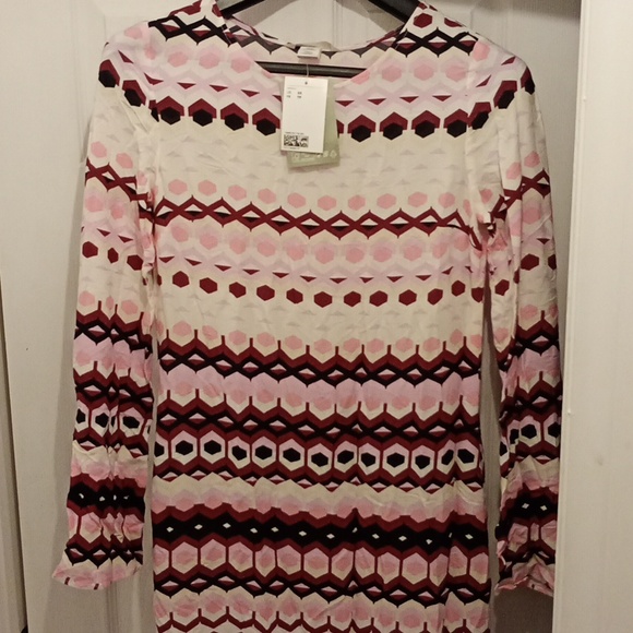 Patterned crêpe dress - Picture 2 of 4